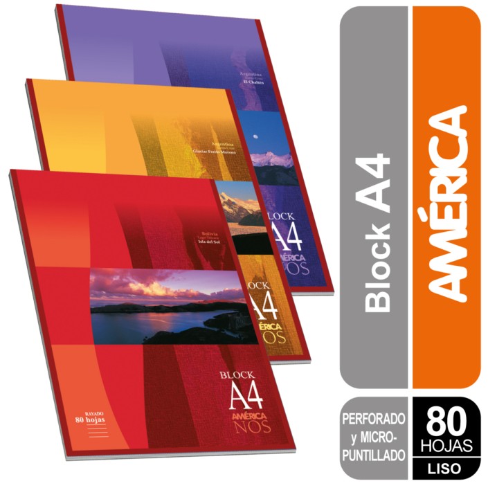 América Blocks A4 Liso | Angel Estrada Online